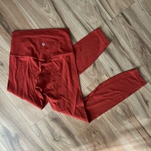 lululemon athletica burgundy orange/red Leggings